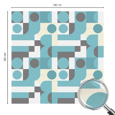 Witraż przyklejany na okno folia matowa Geometryczne wzory