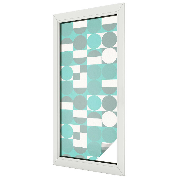 Naklejka witraż na szybę mleczna Geometryczne kształty