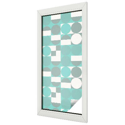 Naklejka witraż na szybę mleczna Geometryczne kształty