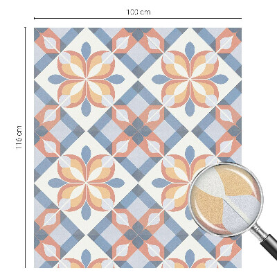 Witraż przyklejany na okno folia matowa Kolorowa symetria