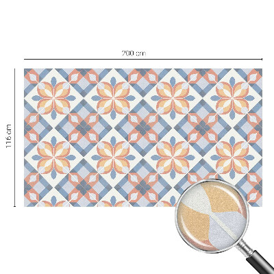 Witraż przyklejany na okno folia matowa Kolorowa symetria