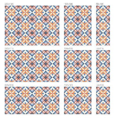 Witraż przyklejany na okno folia matowa Kolorowa symetria