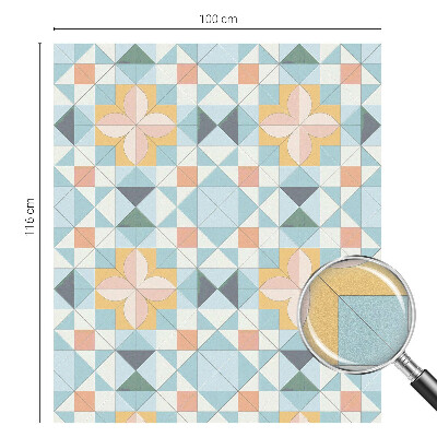 Folia okienna dekoracyjna witraż Kolorowa geometria