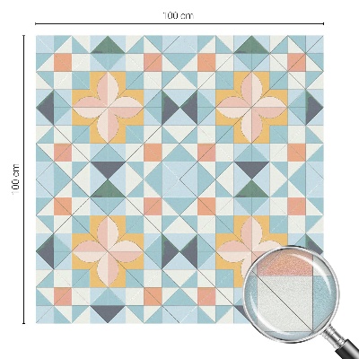 Folia okienna dekoracyjna witraż Kolorowa geometria