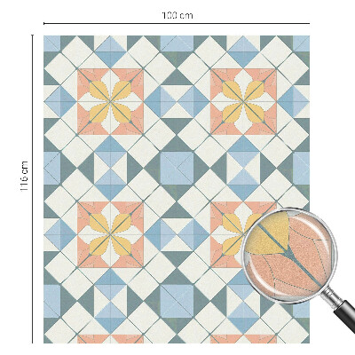 Witraż przyklejany na okno folia matowa Kolorowa symetria