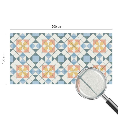 Witraż przyklejany na okno folia matowa Kolorowa symetria