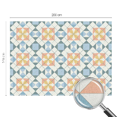 Witraż przyklejany na okno folia matowa Kolorowa symetria