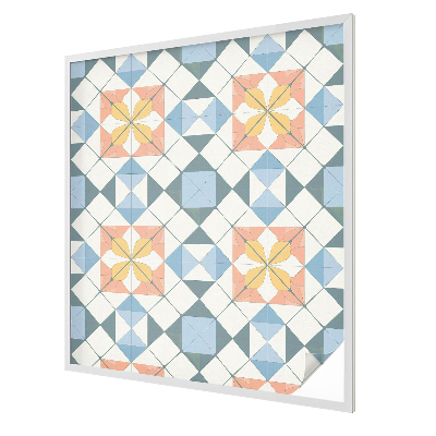 Witraż przyklejany na okno folia matowa Kolorowa symetria