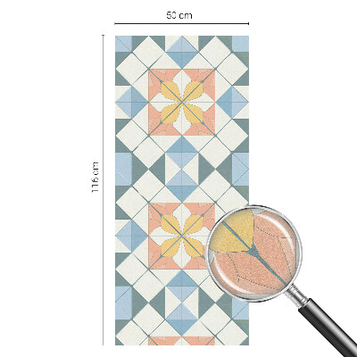 Witraż przyklejany na okno folia matowa Kolorowa symetria