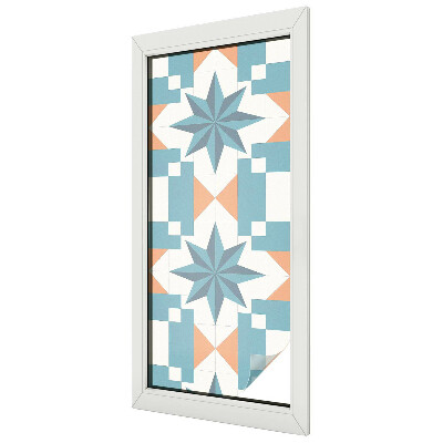 Witraż przyklejany na okno folia matowa Niebieskie gwiazdy