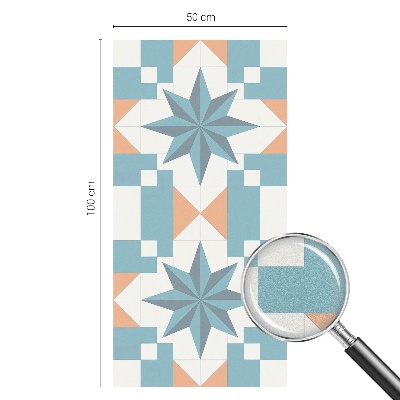 Witraż przyklejany na okno folia matowa Niebieskie gwiazdy