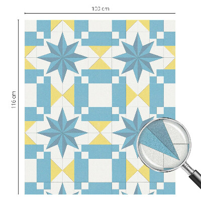 Folia okienna dekoracyjna witraż Niebieskie gwiazdy