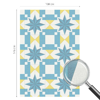 Folia okienna dekoracyjna witraż Niebieskie gwiazdy