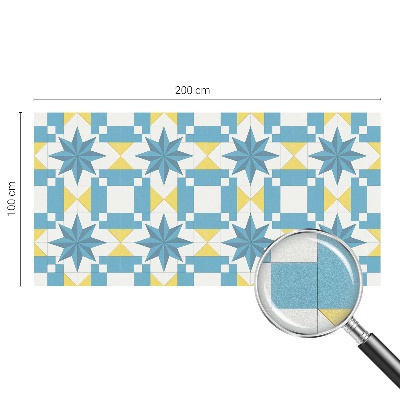 Folia okienna dekoracyjna witraż Niebieskie gwiazdy