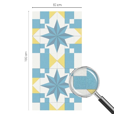 Folia okienna dekoracyjna witraż Niebieskie gwiazdy