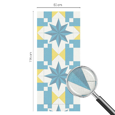 Folia okienna dekoracyjna witraż Niebieskie gwiazdy