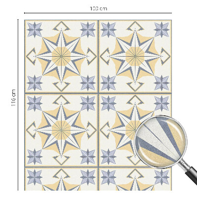 Witraż przyklejany na okno folia matowa Gwiazdy geometryczne