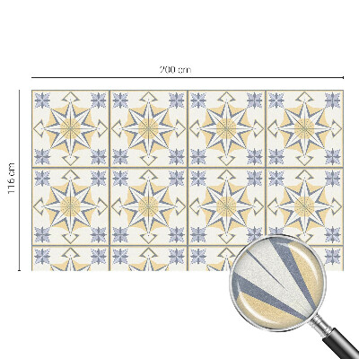 Witraż przyklejany na okno folia matowa Gwiazdy geometryczne