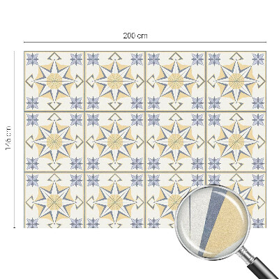 Witraż przyklejany na okno folia matowa Gwiazdy geometryczne