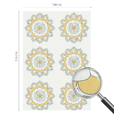 Witraż przyklejany na okno folia matowa Kolorowe mandale