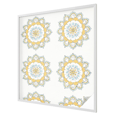 Witraż przyklejany na okno folia matowa Kolorowe mandale