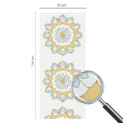 Witraż przyklejany na okno folia matowa Kolorowe mandale