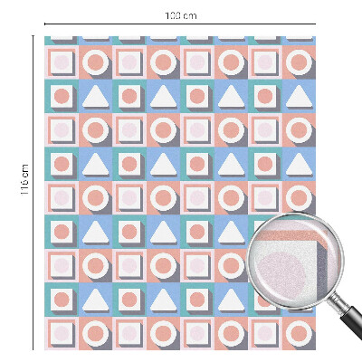 Naklejka witraż na szybę mleczna Geometryczne wzory