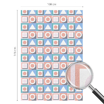 Naklejka witraż na szybę mleczna Geometryczne wzory