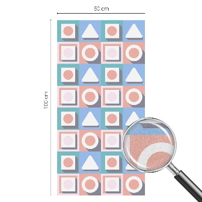 Naklejka witraż na szybę mleczna Geometryczne wzory