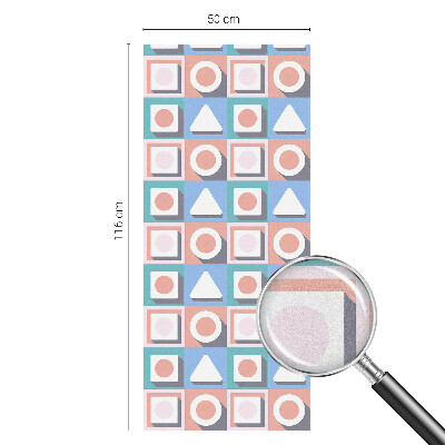 Naklejka witraż na szybę mleczna Geometryczne wzory