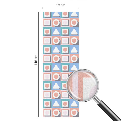 Naklejka witraż na szybę mleczna Geometryczne wzory