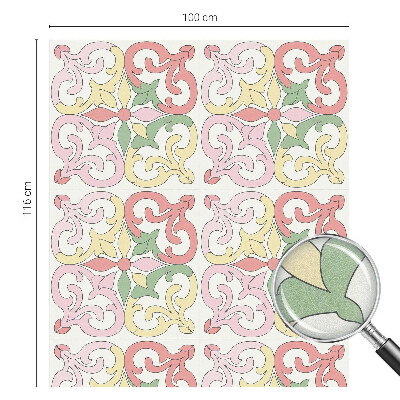 Folia okienna dekoracyjna witraż Kwiatowe ornamenty