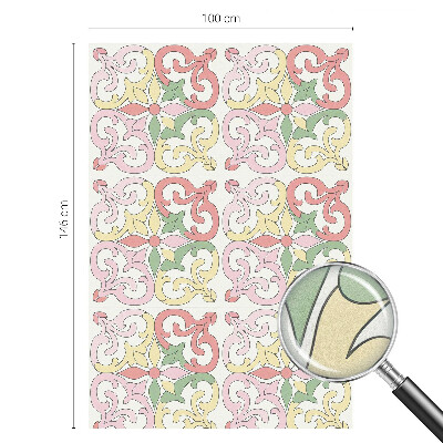 Folia okienna dekoracyjna witraż Kwiatowe ornamenty