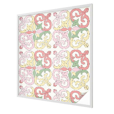 Folia okienna dekoracyjna witraż Kwiatowe ornamenty