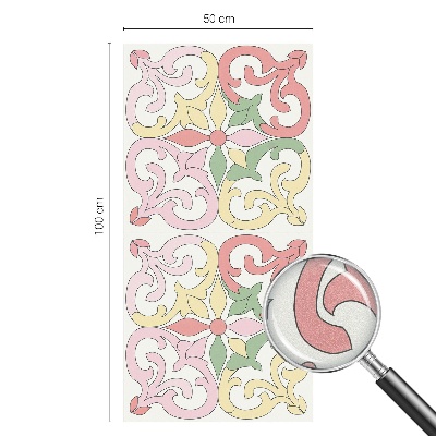 Folia okienna dekoracyjna witraż Kwiatowe ornamenty