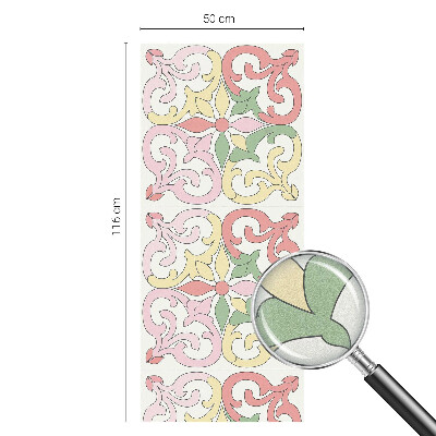 Folia okienna dekoracyjna witraż Kwiatowe ornamenty