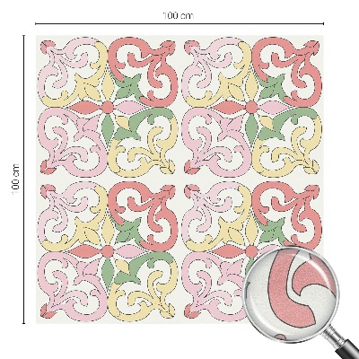 Folia okienna dekoracyjna witraż Kwiatowe ornamenty