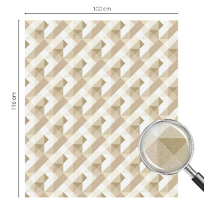 Folia mleczna na okno wzór witraż Trójkątne wzory