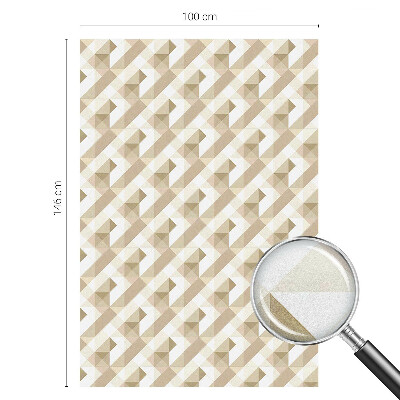 Folia mleczna na okno wzór witraż Trójkątne wzory