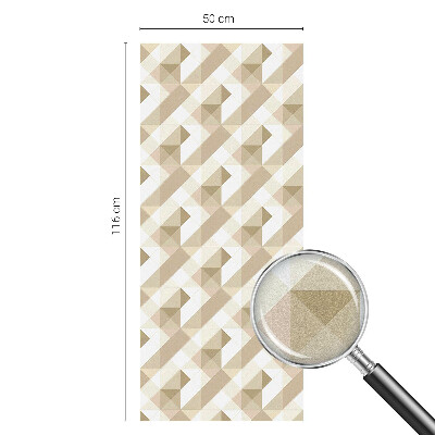 Folia mleczna na okno wzór witraż Trójkątne wzory