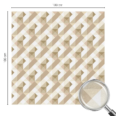 Folia mleczna na okno wzór witraż Trójkątne wzory