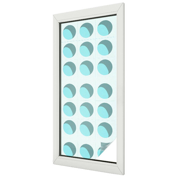 Witraż przyklejany na okno folia matowa Nowoczesne koła