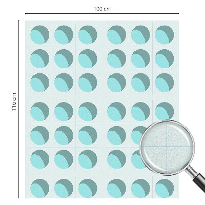 Witraż przyklejany na okno folia matowa Nowoczesne koła