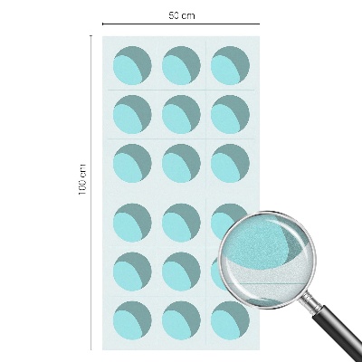 Witraż przyklejany na okno folia matowa Nowoczesne koła