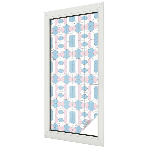 Folia mleczna na okno wzór witraż Pastelowe wzory