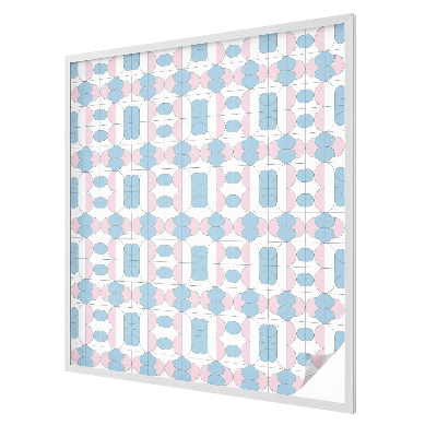 Folia mleczna na okno wzór witraż Pastelowe wzory