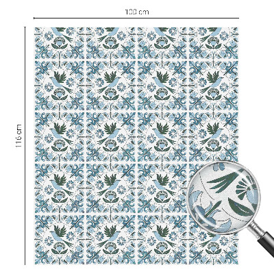 Witraż przyklejany na okno folia matowa Niebieskie kwiaty