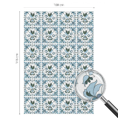 Witraż przyklejany na okno folia matowa Niebieskie kwiaty