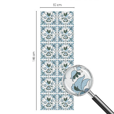 Witraż przyklejany na okno folia matowa Niebieskie kwiaty