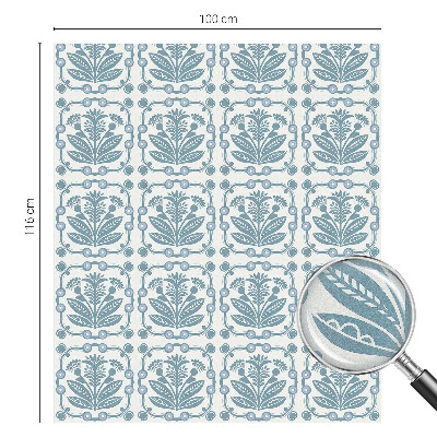 Naklejka witraż na szybę mleczna Kwiatowy wzór